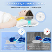 Pain Relief Cervical Pillow for Neck Support,Adjustable Ergonomic Pillow Cozy Sleeping,Odorless Orthopedic Memory Foam Pillows,Contour Bed Pillow for Side Back Stomach Sleeper