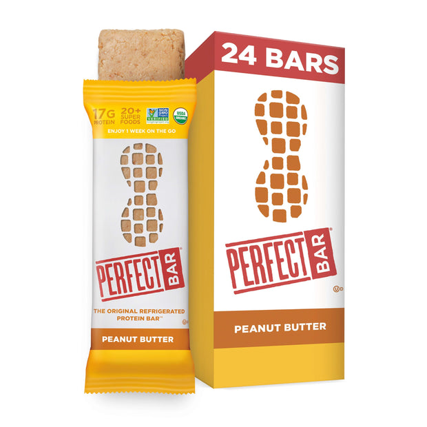Perfect Bar, Peanut Butter Protein Bar, High Protein, Organic, Gluten Free, Soy Free, Non GMO, No Sugar Alcohols, 2.5 Ounce Bar, 10 Count