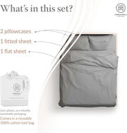 Threadmill 5-Star Hotel 500 Thread Count Best Bed Sheets, 100% Cotton Sheets Set for Queen Bed, Smoother Than Egyptian Cotton Claims, 4 Pc Set with Deep Pockets (Dark Grey)