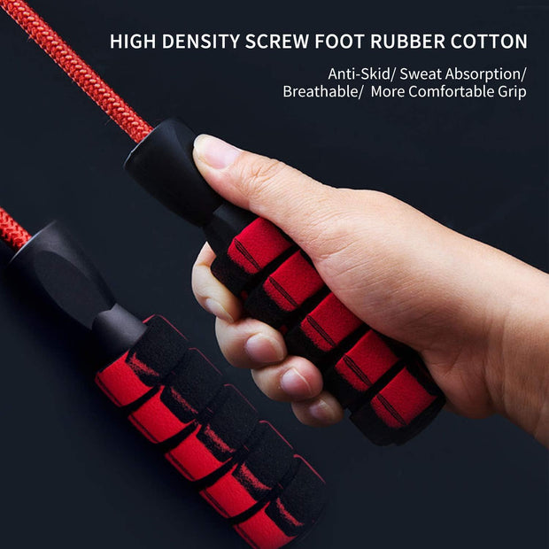 Jump rope, Professional Weighted Jump rope workout, Adjustable Tangle-Free with Ball Bearings Exerciser Jump ropes for Cardio, Endurance Training, Fitness Workouts, Jumping Exercise