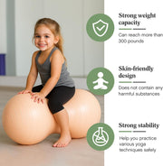 Jexine 3-Piece Anti-Burst Peanut Shape Ball Set - Exercise Yoga Balance Stability Ball for Kid Therapy, Pregnancy, and Home Gym, Includes 1 Pump, 3 Size Options