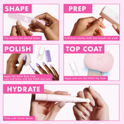 Olive & June Gel Mani System Set | Includes Nail Tools, Peel-Off & Gel Base Coats, Top Coat, LED Lamp, Cuticle Serum & The Poppy | Easy At-Home Mani Kit | 15-Free, Vegan, Cruelty-Free