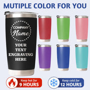 Personalized Tumblers with Names - Made in USA, Personalized Birthday Gifts for Women Men, 20 Oz Custom Stainless Steel Coffee Tumbler for Office Gifts, Customized Travel Cup Mug Wholesale