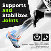 OK TAPE Kinesiology Tape for Ankle - 10 Precut Strips | Professional-Grade Water-Resistant & Breathable Ankle Tape for Sports Injury Recovery, Support, 10pcs, Pink