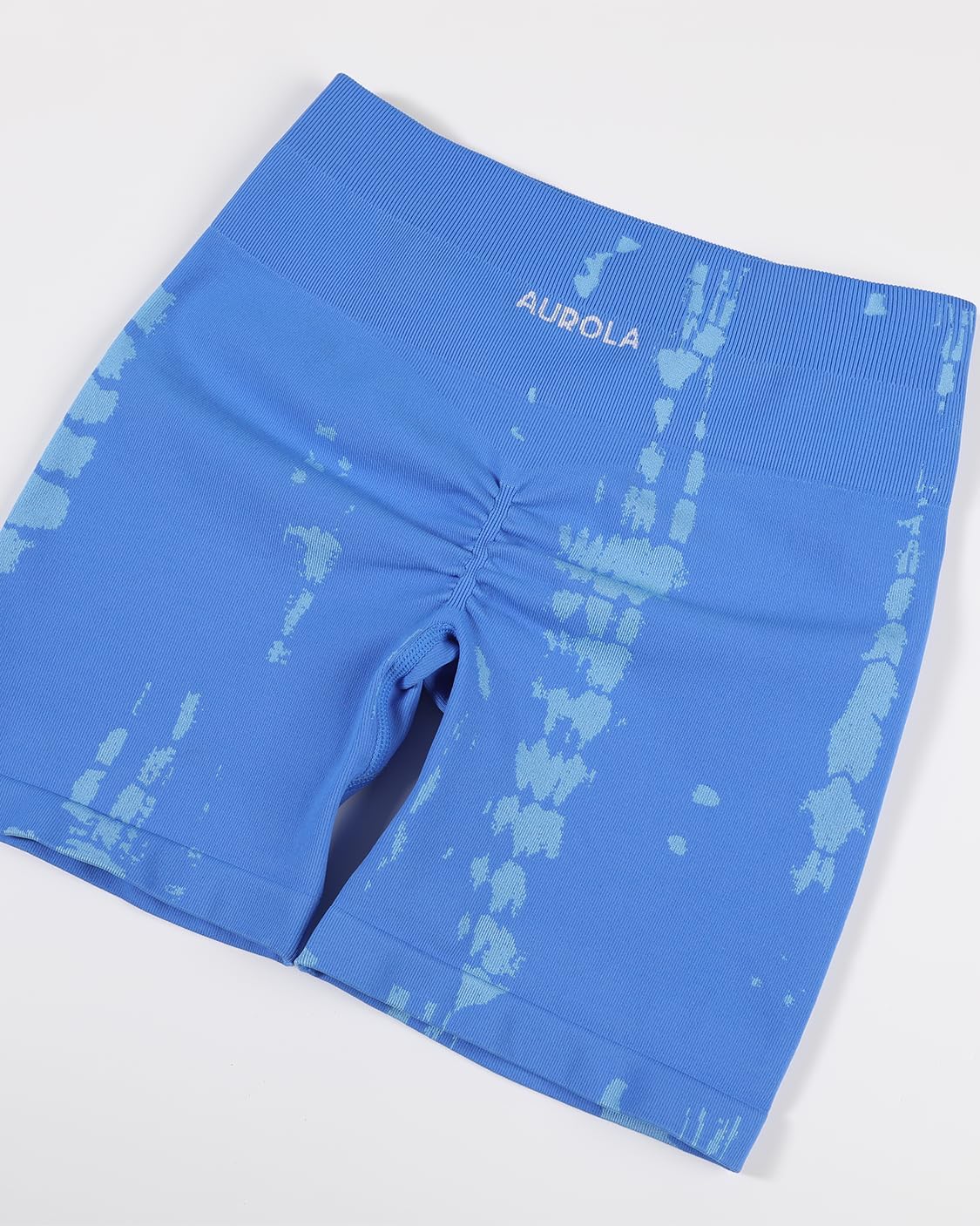 AUROLA Serpent Seamless Scrunch Workout Shorts for Women,Tummy Control Squat Proof Ribbed Thick Active Gym Short