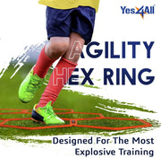 Yes4All Hex Agility Rings/Speed Rings with Carrying Bag – Hexagon Rings, Agility Hurdles for Agility Footwork Training