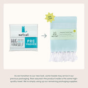 WETCAT Turkish Beach Towel Oversized (38"x71") 100% Turkish Cotton, Made in Turkey - Sand Free, Extra Large, Ultra Soft, Quick Drying, Compact & Lightweight for Travel - Blue