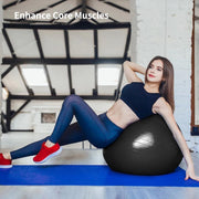 joyibay Cardio Drumming Equipment Set, Fitness Balance Ball with Pump & 3.2oz Cardio Drumming Sticks, Aerobic Exercise Ball for Workouts, Stability, Pilates, Yoga, Pregnancy Gymnastics