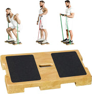 Wood Resistance Band Platform Base, Resistance Band Foot Plate, Fitness Exercise Board Footplate, Step Board for Workout Board for Home Gym