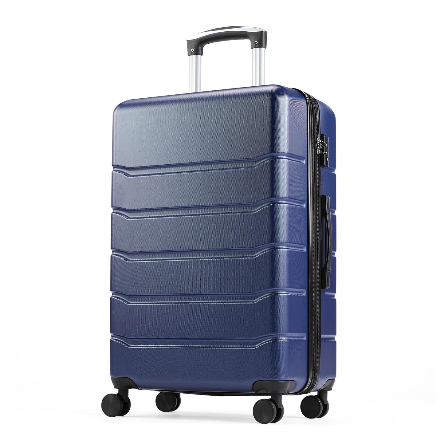 OLIXIS 3-Piece Luggage Set, 20/24/28 Inch Hardside Suitcases with Spinner Wheels, Lightweight ABS Hard Shell Travel Luggage, TSA Approved Lock, Expandable Carry-On & Checked Luggage–Blue
