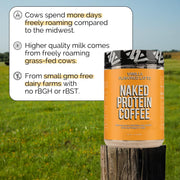 NAKED Vanilla Latte Protein Coffee - Premium Colombian Iced Coffee Protein Shake Drink, Delicious Keto Friendly and Gluten Free, 17 Servings