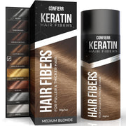 Keratin Hair Fibers for Men & Women - Fill In Fine or Thinning Hair, Instantly Thicker, Fuller Looking Hair (Black, 15g)