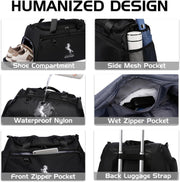 Marengo Gym Bag for Men & Women with Shoe & Wet Compartment - Duffle Bag for Travel, Sports, Fitness & Workout, gifts for men&women