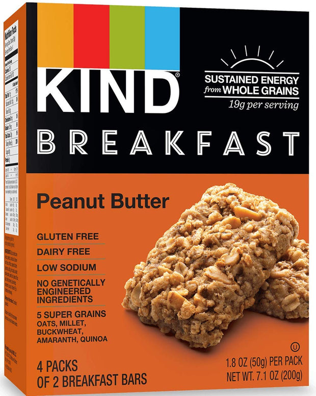Kind Breakfast Bars New Variety 5 Pack. 1 Box of each: Dark Chocolate, Honey Oat, Peanut Butter, Almond Butter. Total of 40 Bars