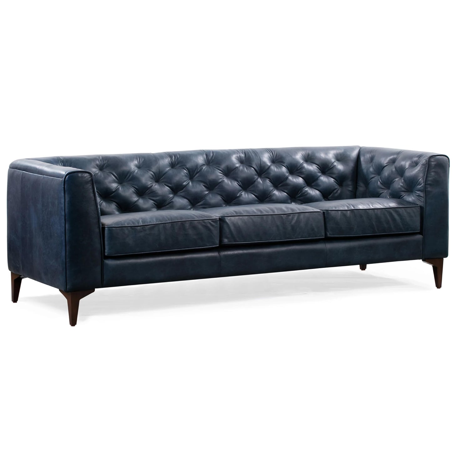 POLY & BARK Essex Sofa in Full-Grain Pure-Aniline Italian Tanned Leather in Cognac Tan