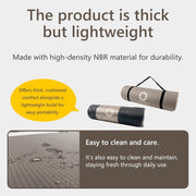 1/2-Inch Extra Thick NBR Yoga Mat with Enhanced Stability - Textured Design, Lightweight Mat with Carrying Strap & Case for Yoga, Pilates, Gym & Home Use (Multiple Colors)