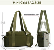 WLLWOO Small Gym Bag for Women with Wet Pocket, Mini Travel Duffle Tote Bag, Lightweight Workout Sports Bag for Dance Yoga Weekends