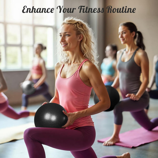 Small Pilates Ball 9 Inch Small Exercise Ball Mini Workout Yoga Balls for Gym Yoga, Core Training, Fitness, Workout, Stability, Improves Balance