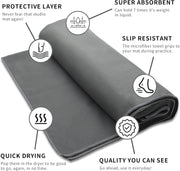 MIAOMIAO Non-Slip Hot Yoga Towel Set, Super Absorbent Microfiber in, 24.5" x 72" - Anti-Slip, Injury Free Design for Pilates, Yoga Mats, Exercise, and Fitness Gear