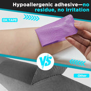 OK TAPE 4 Rolls Kinesiology Tape Precut, Cotton Elastic Athletic Tape Latex Free,20 Strips per Roll 2in x 16ft,Muscle Support,Mixcolor