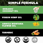 Super Natural Goods Hemp Cream Maximum Strength (8oz) Hemp Oil & Arnica, Soothes Discomfort on Joint Muscle Shoulder Hip Neck Knee & Back Support. All Soothing Cream. Instant Menthol Rub