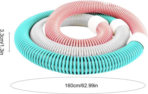 Weighted Soft Hula Circle for Adults - 3.3lb Foldable Fitness Hoop, Portable Home Gym Adults Body Waist Slimming Exercise Equipment