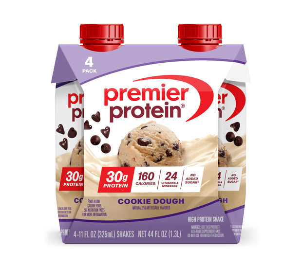 Premier Protein Shake, Cinnamon Roll, 30g Protein, No Added Sugar, 24 Vitamins & Minerals to Support Immune Health, 11 fl oz, 4 Pack (Packaging May Vary)