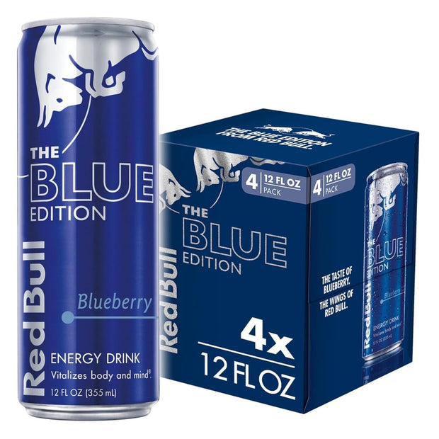 Red Bull Sea Blue Edition Energy Drink, Juneberry, with 80mg Caffeine plus Taurine & B Vitamins, 8.4 Fl Oz, Pack of 24 Cans