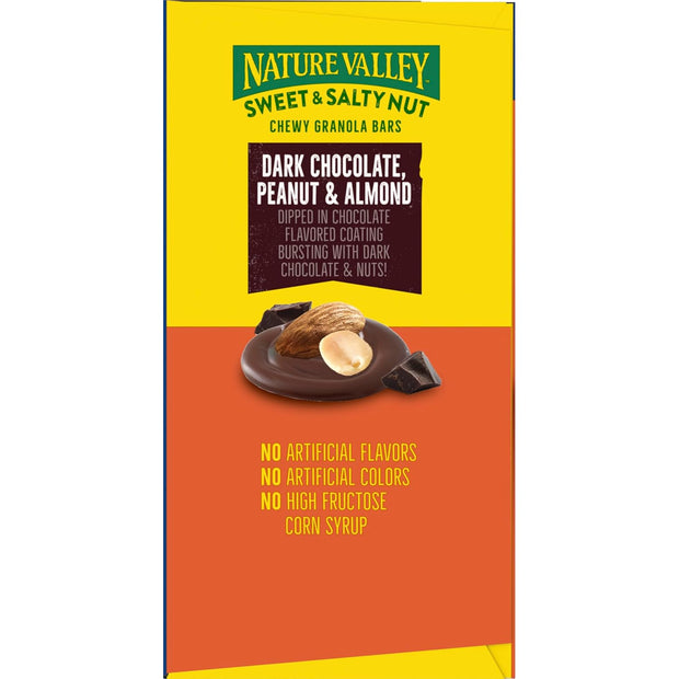 Nature Valley Sweet and Salty Nut Granola Bars, Dark Chocolate Peanut Almond, 24 Bars, 28.8 oz