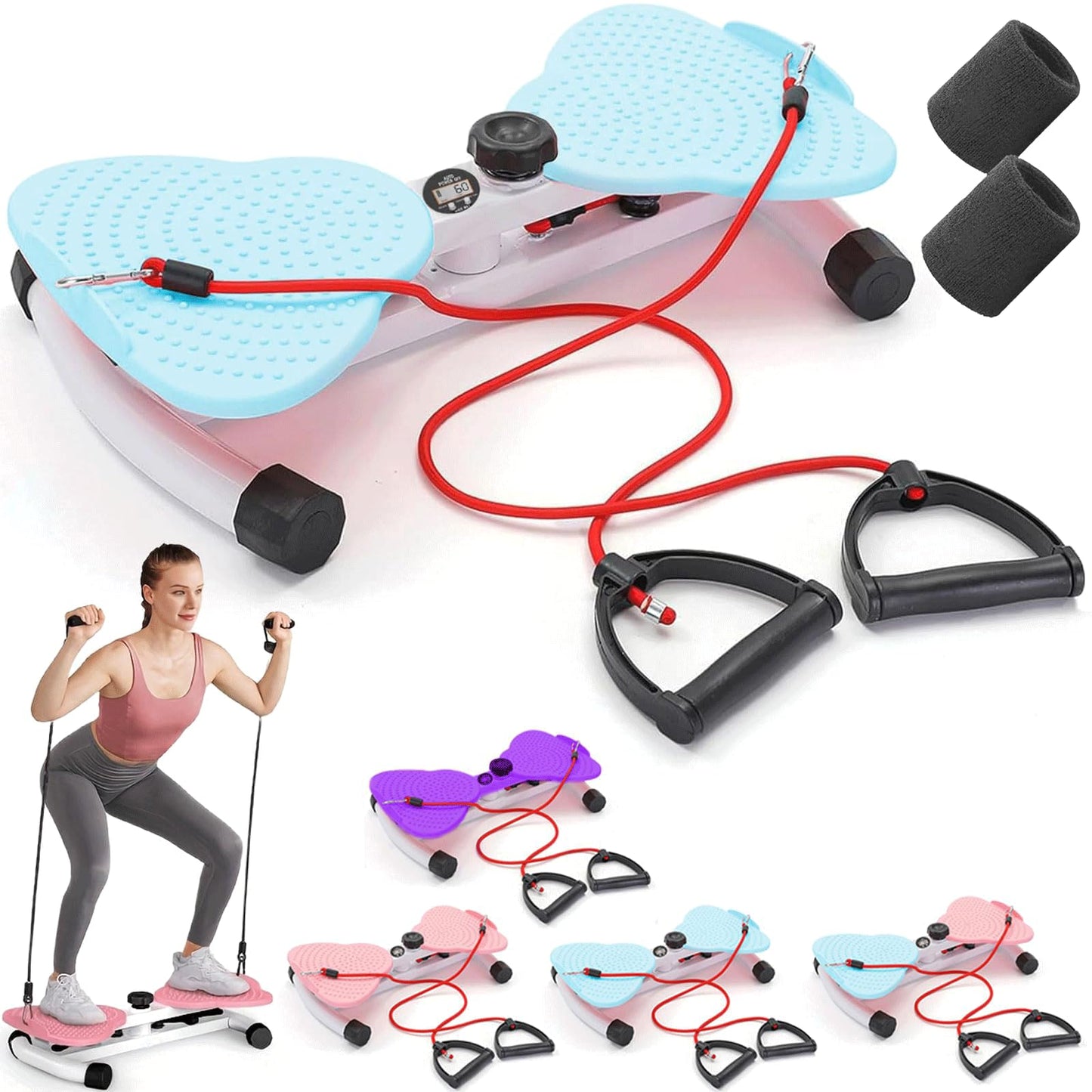 2025 Merachfit Waist Twisting, Waist Twisting Fitness Tool, Ab Twister Board, Adjustable Noiseless Home Gym Exercise Equipment for Women Men, 300 LBS Capacity, with Digital Display