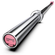 Synergee Open 15kg and 20kg Black Phosphate and Chrome Olympic Barbell. Rated 1000lbs for Weightlifting and Powerlifting.