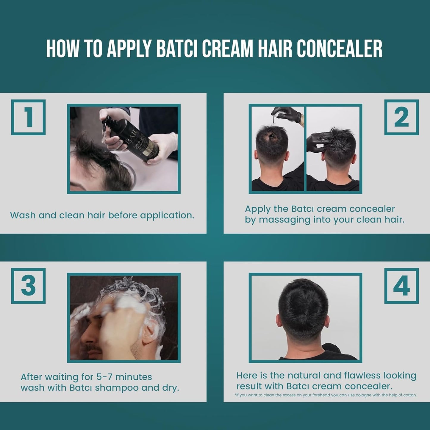 Batcı Hair Concealer & Filling Cream for Bald Spots & Thinning Hair – Waterproof, Sweat-Proof Scalp Coverage – Natural Root Touch-Up Cream for Men & Women – 30ml