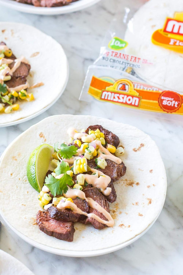 Mission Soft Taco Flour Tortillas, Medium Size, 10 Count, Trans Fat Free