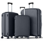 Nazhura Luggage Set, 3-Piece Hardside Suitcase Set, 20-inch Carry On, 24-inch, 28-inch Luggage