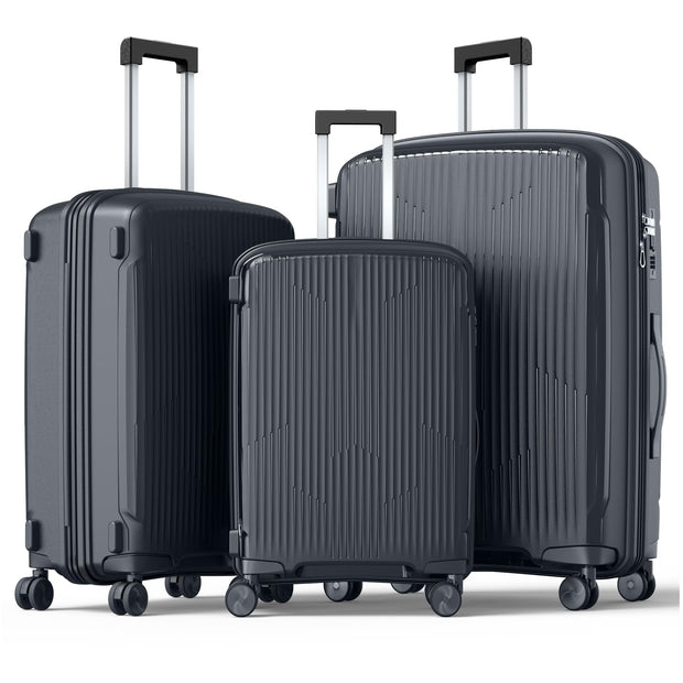 Nazhura Luggage Set, 3-Piece Hardside Suitcase Set, 20-inch Carry On, 24-inch, 28-inch Luggage
