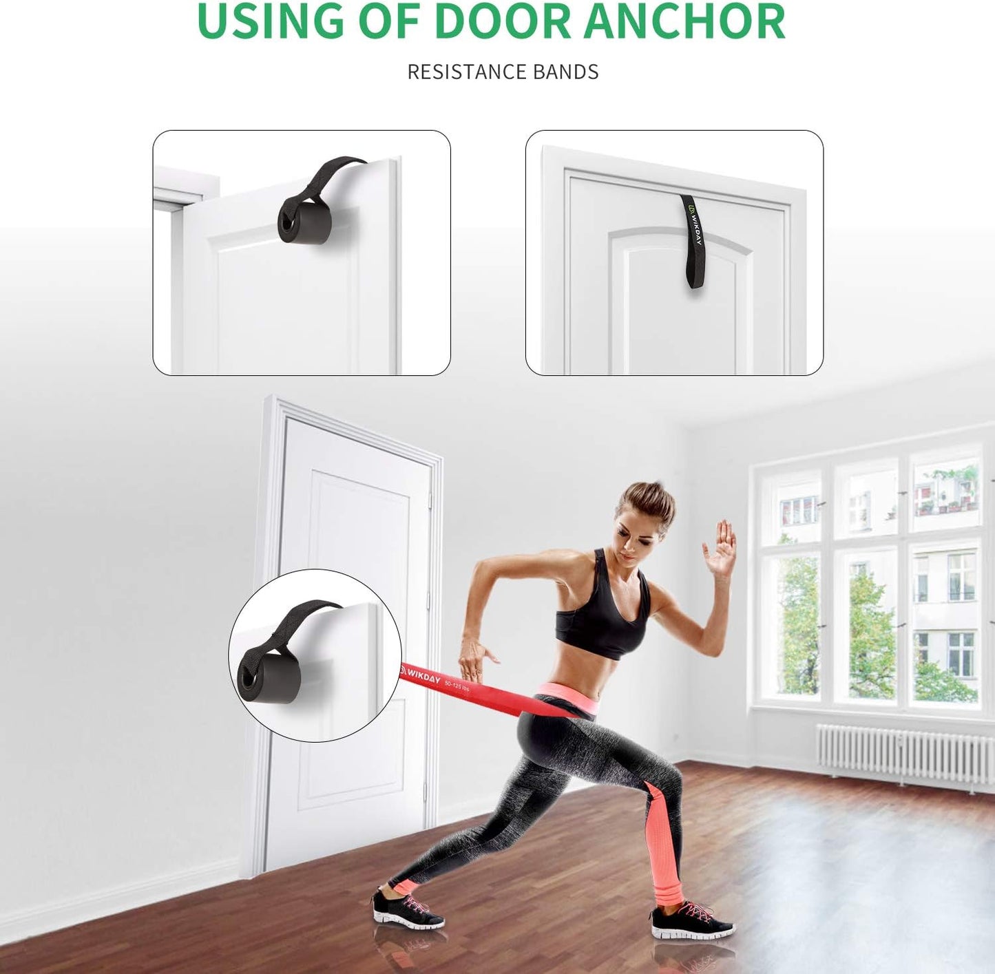 Resistance Bands, Pull Up Bands, Workout Bands for Exercise, Thick Heavy Resistance Band Set with Door Anchor, Elastic Bands for Body Stretching, Crossfit Training at Home/Gym Men & Women Women