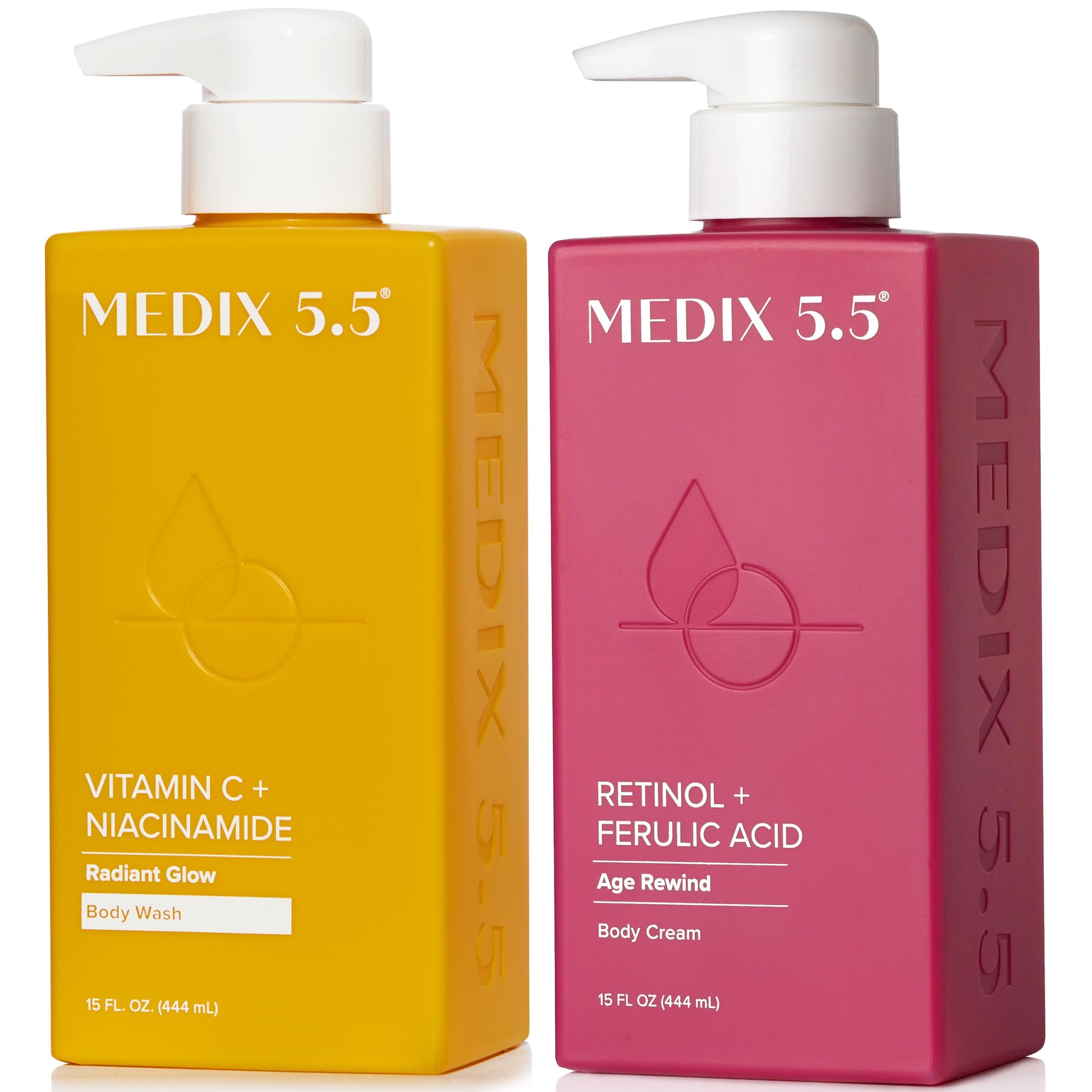 Medix 5.5 Glycolic Acid + Lactic Acid Exfoliating Body Wash Gel | KP Bump Eraser | AHA Exfoliant Skin Care Body Cleanser | Keratosis Pilaris & Acne | Anti Aging AHA Foaming Body & Face Wash, 15 Fl Oz