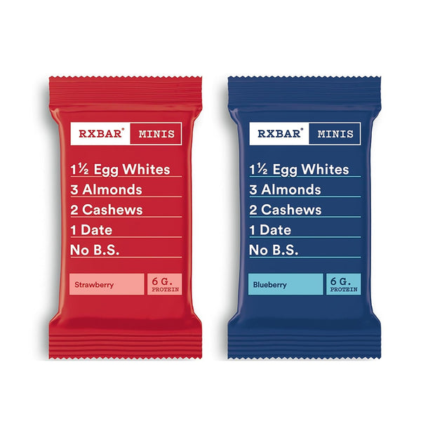 RXBAR Minis Protein Bars, 6g Protein, Gluten Free Snacks, Variety Pack (4 Boxes, 32 Count)