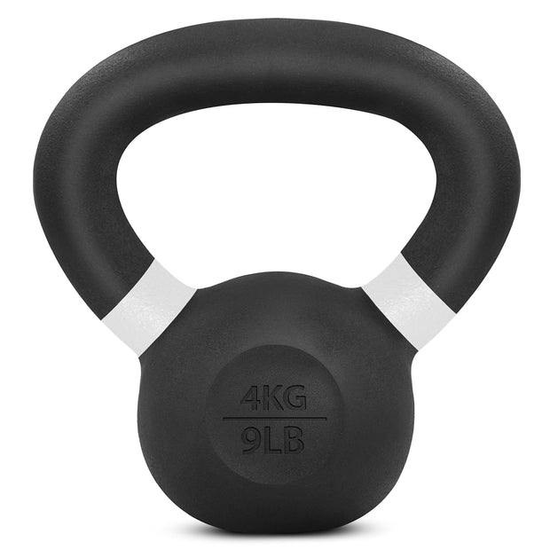 Yes4All Powder Coated Cast Iron Kettlebell Strength Training Kettlebells Weight Set for Full Body Workout, Home Gym