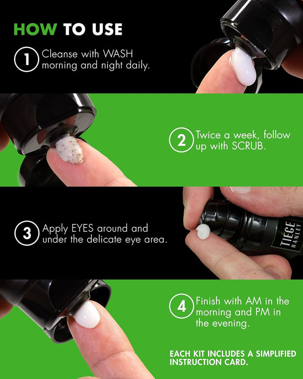 Tiege Hanley Level 2 Routine + Glycolic Pads Bundle