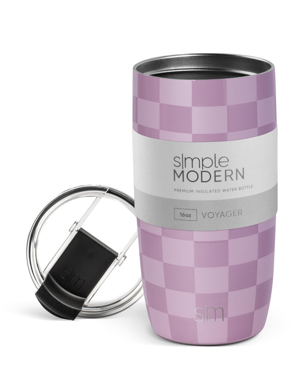 Simple Modern Travel Coffee Mug Tumbler with Flip Lid | Reusable Insulated Stainless Steel Cold Brew Iced Coffee Cup Thermos | Gifts for Women Men Him Her | Voyager Collection | 12oz | Almond Birch