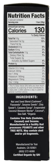 TOSI Organic Coconut Cashew Superbites, 4 OZ