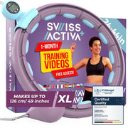 Swiss Activa+ Smart Hula Hoop - Infinity Hoop for Adults - Won't Fall Off - Weight Loss Exercise Equipment