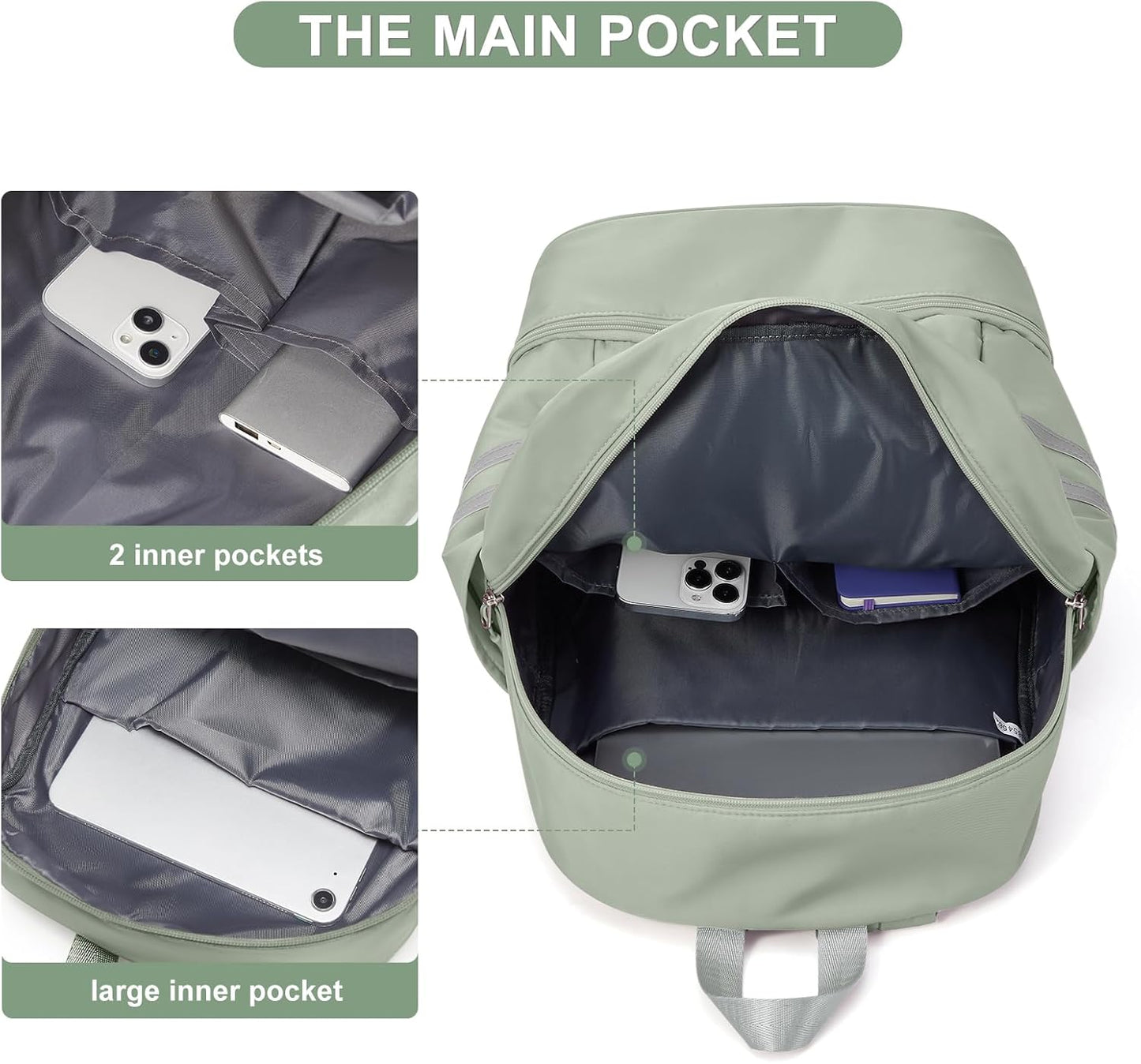 coofay Gym Backpack For Women Waterproof Backpack With Shoe Compartment Lightweight Travel Backpack Sports Backpacks Small Gym Bag