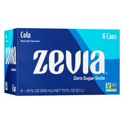 Zevia Zero Sugar Soda, Cola, 12 Ounce Cans (Pack of 12)
