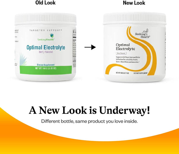 Seeking Health Optimal Electrolyte Powder, Berry Flavor, Healthy Energy and Endurance Support, Promotes Hydration and Healthy Muscles, Vegan and Vegetarian (30 Servings)*
