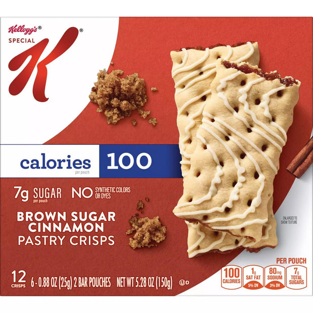 Kellogg's, Special K Pastry Crisps Brown Sugar Cinnamon, 12 ct (Pack of 2)