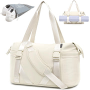 MAXTOP Women's Gym Yoga Duffle Bag with 2 Bonus Shoe Pouches, Multi-Purpose Overnight Travel Bag for Gym Work Dance Sports