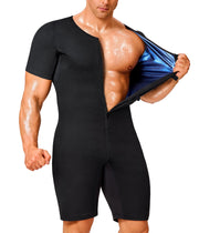 Junlan Sauna Suit for Men Full Body Waist Trainer Sauna Shirt for Working Out