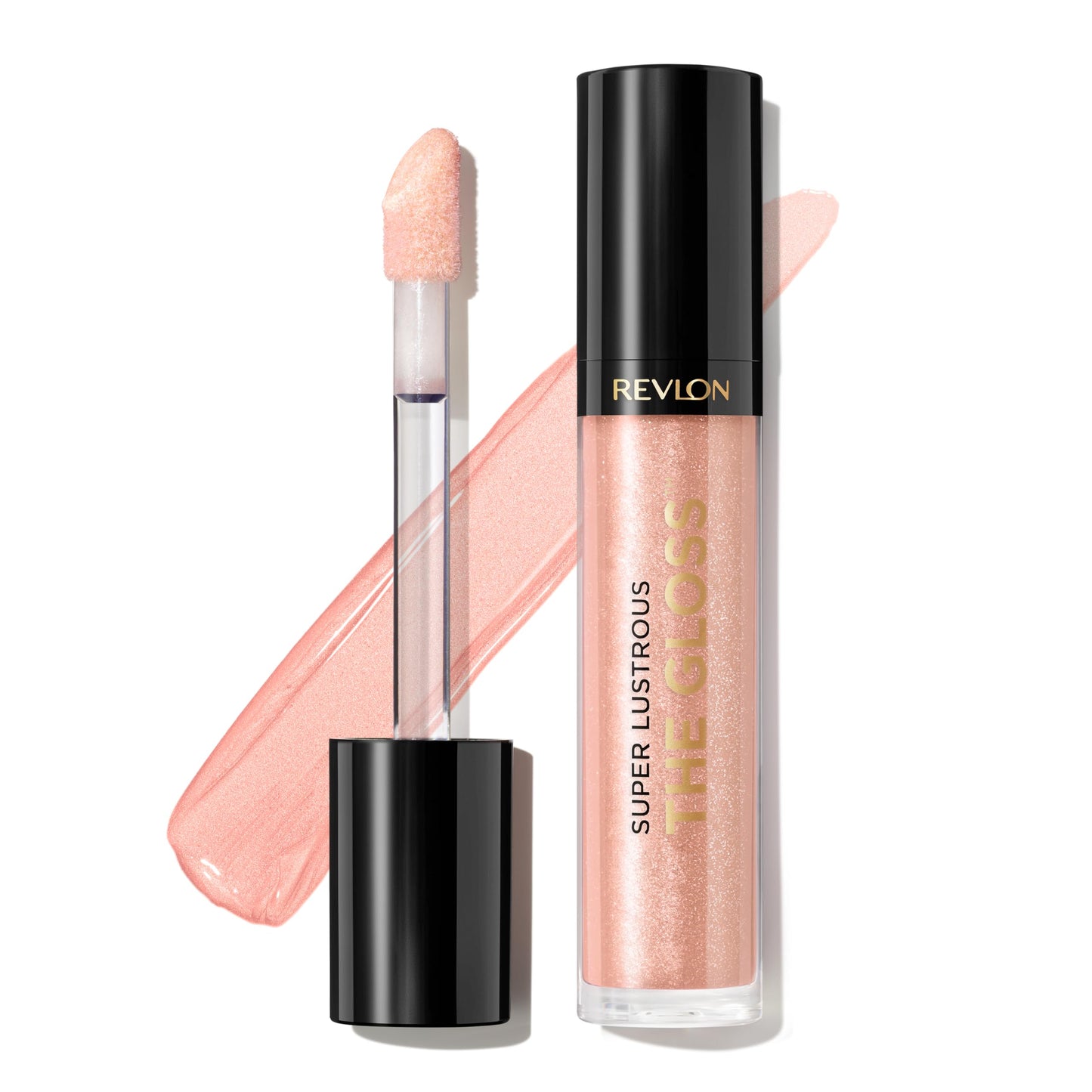 Revlon Super Lustrous Lip Gloss, Non-Sticky, Hydrating, High Shine Finish, 215 Super Natural, 0.13 oz